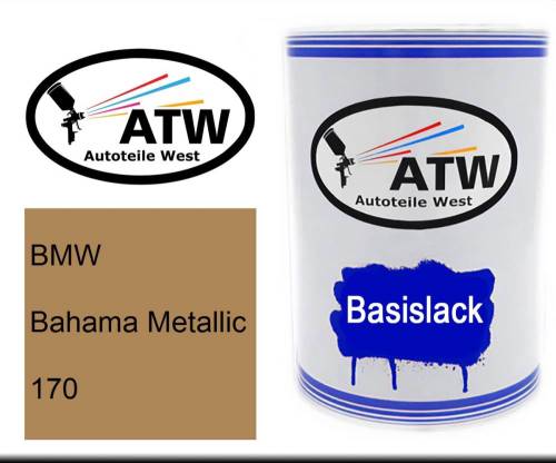 BMW, Bahama Metallic, 170: 500ml Lackdose, von ATW Autoteile West.